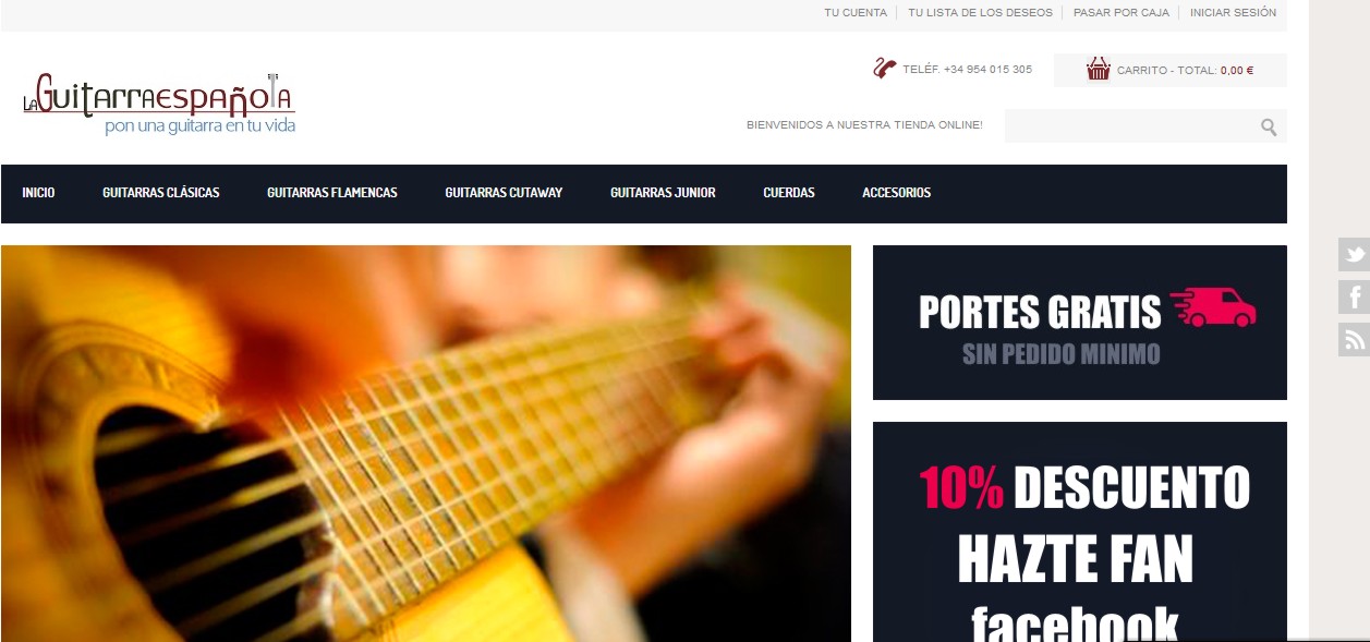 Diseño tienda online laguitarra española